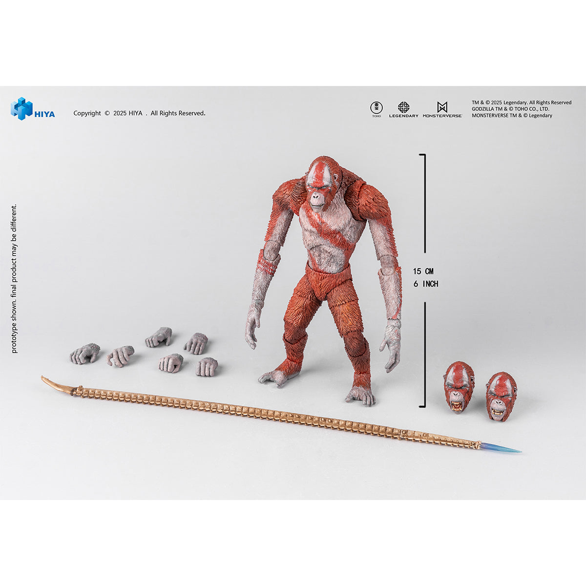 HIYA Exquisite Basic Series 6 Inch Godzila x Kong The New Empire Skar King EBG0417 Action Figure