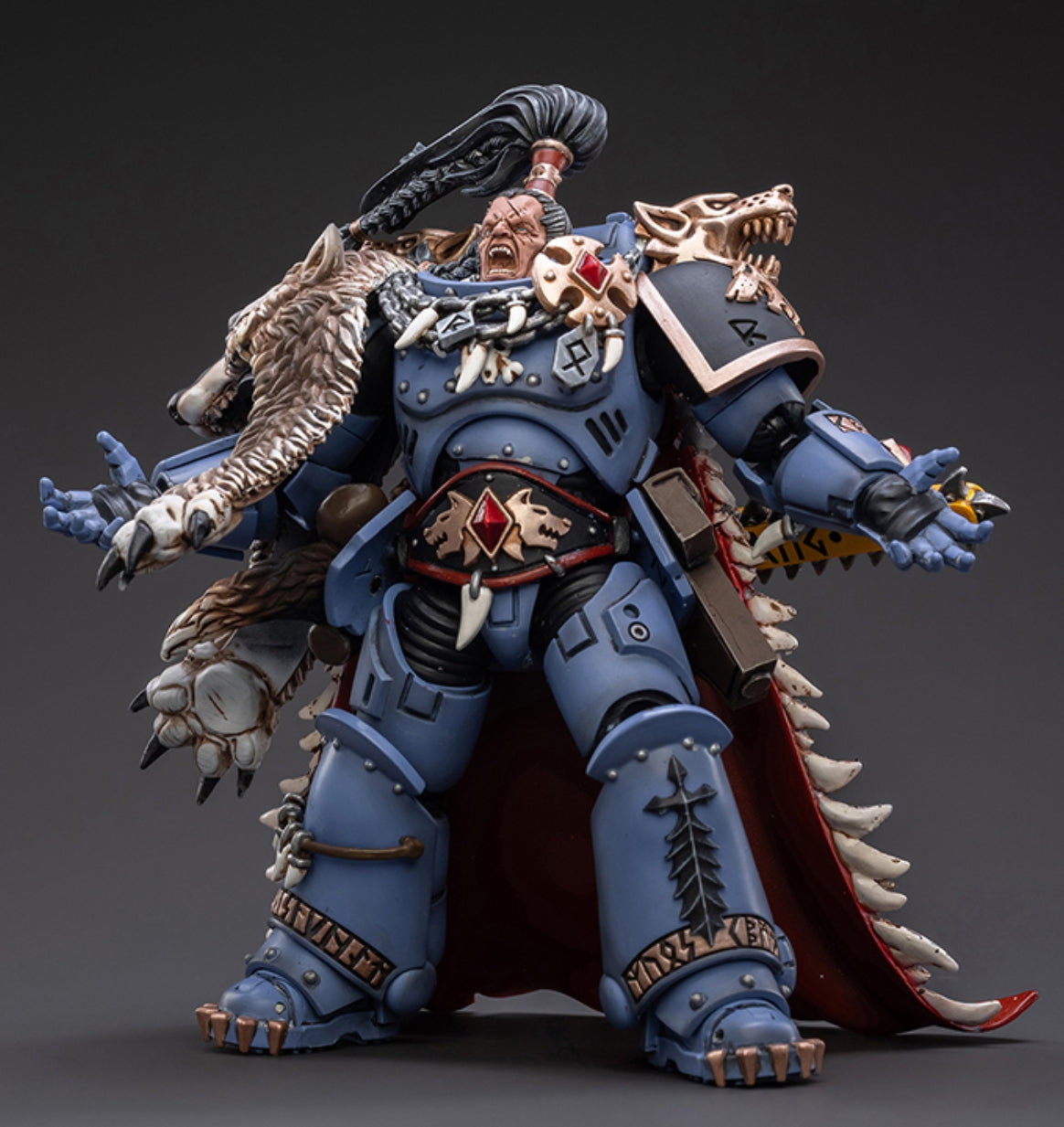 HiPlay JoyToy Warhammer 40K Collectible Figure: Space Wolves Ragnar Blackmane  Action Figures