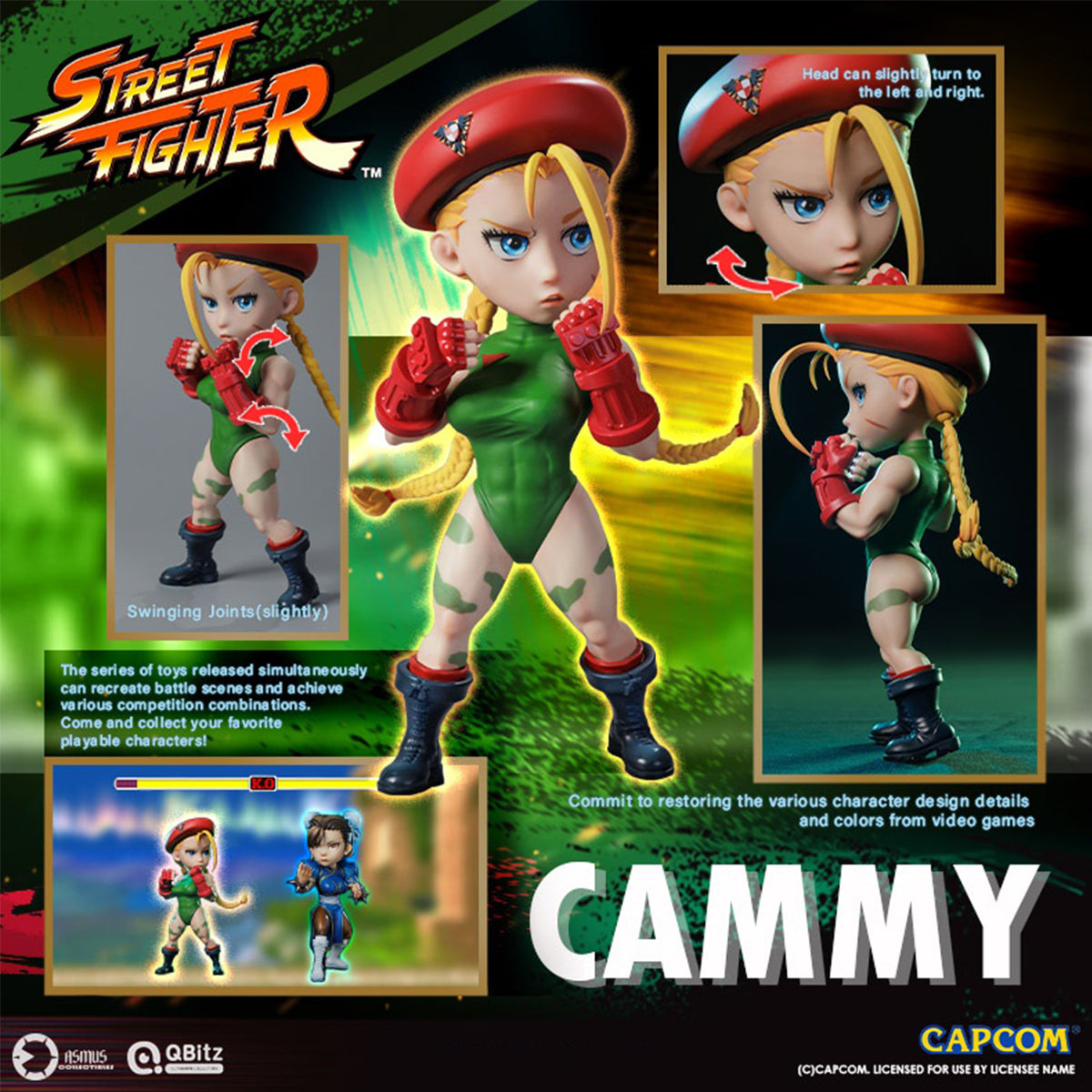 Asmus Toys Street Fighter QBITZ XL Series CAMMY Action Figures