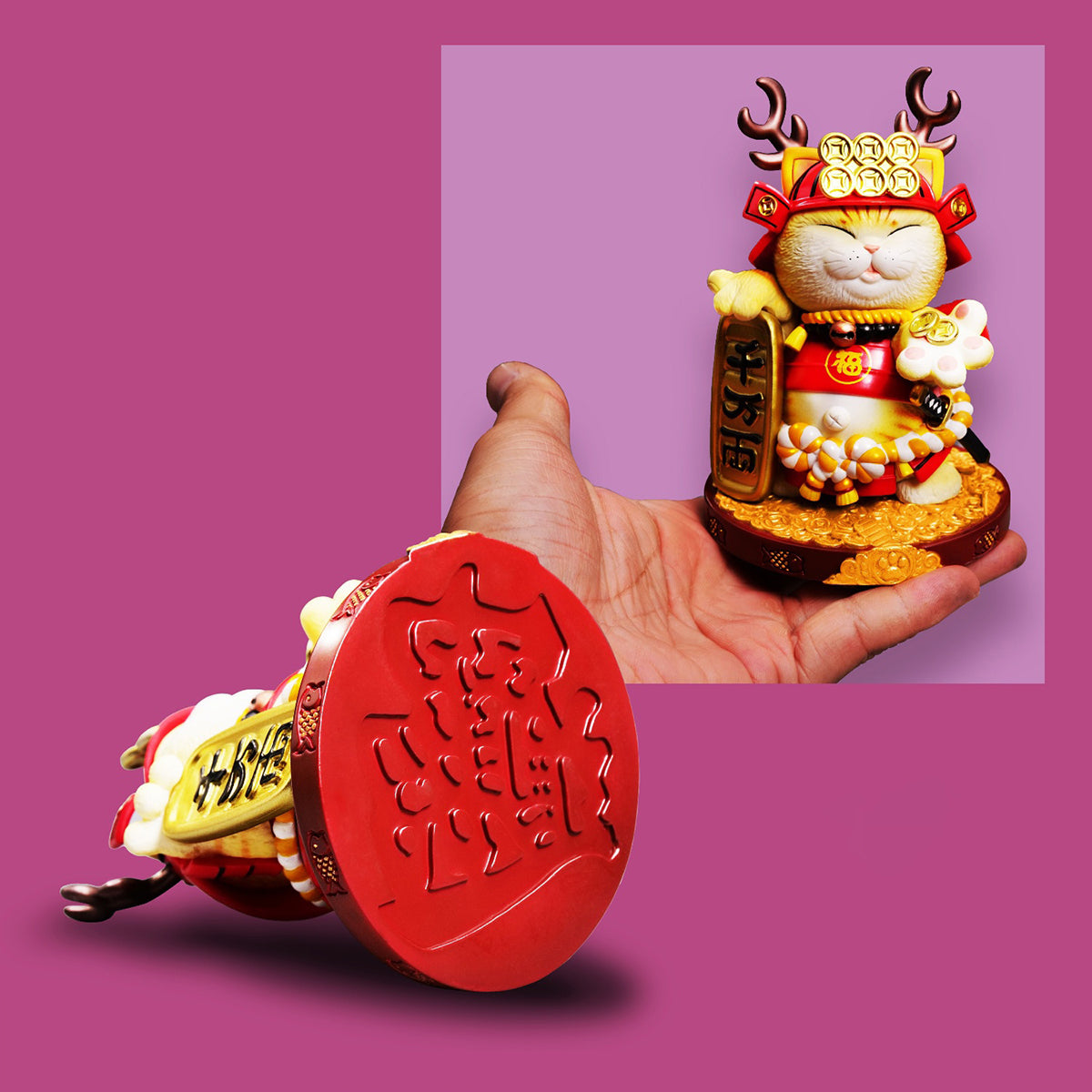ZFS studio Plutus Cat Mini Edition Red Color Animal Figurine