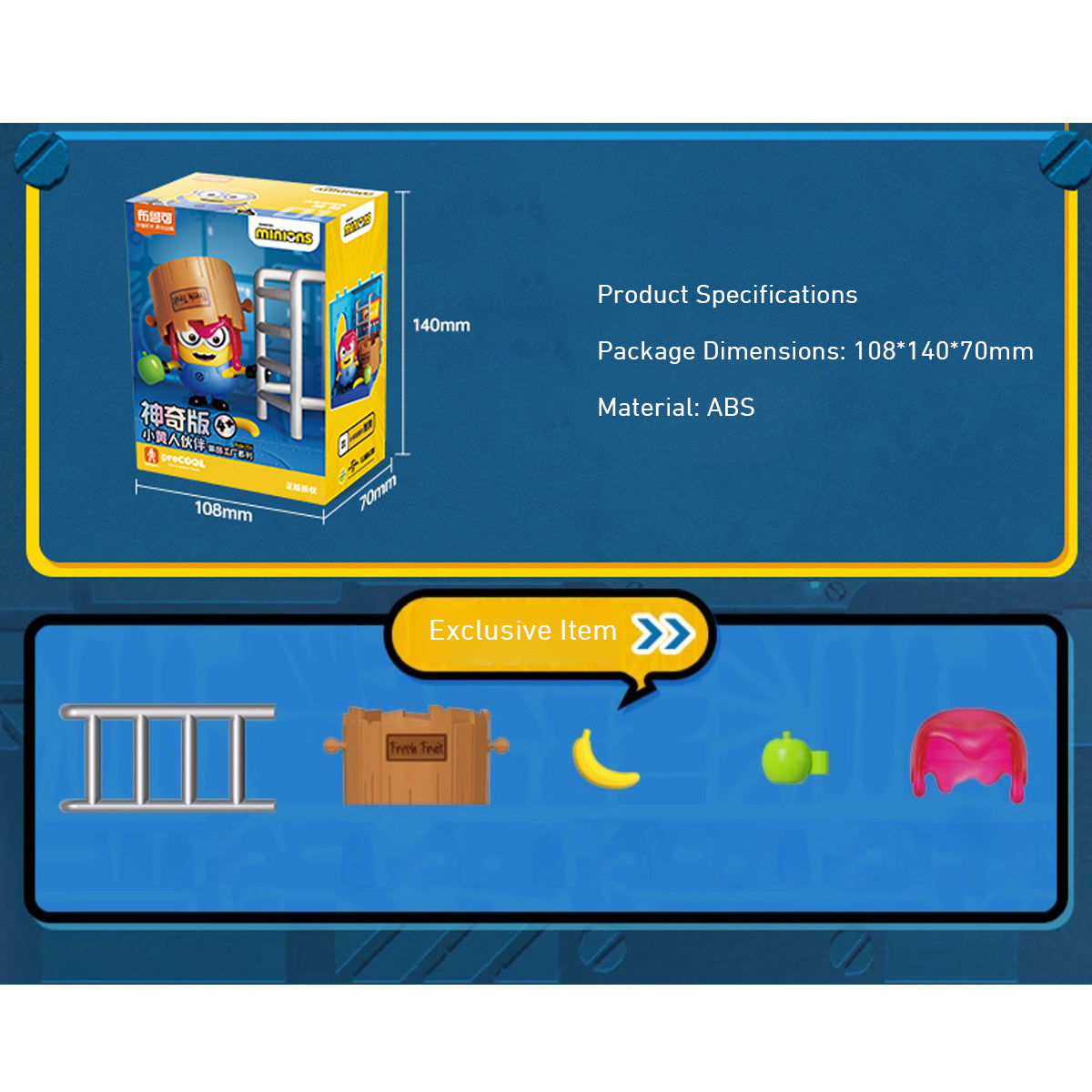 BLOKEES, Jam Factory Series Magical Edition Minions Partners, Stuart/Bob/Kevin/Otto, Easy-Assembly Model Kits