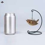 JXK Cat Angel Statue JXK383 Winged Feline Figure with Metal Stand Realistic Animal Collectible for Home Office Desk Decor