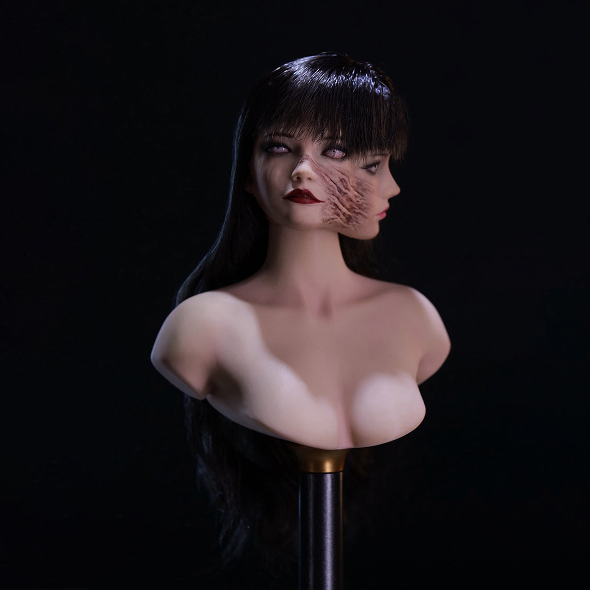 YMTOYS 1/6 Scale Figure Head Sculpt: Twin Sister Head Sculpture For 12-inch Miniature