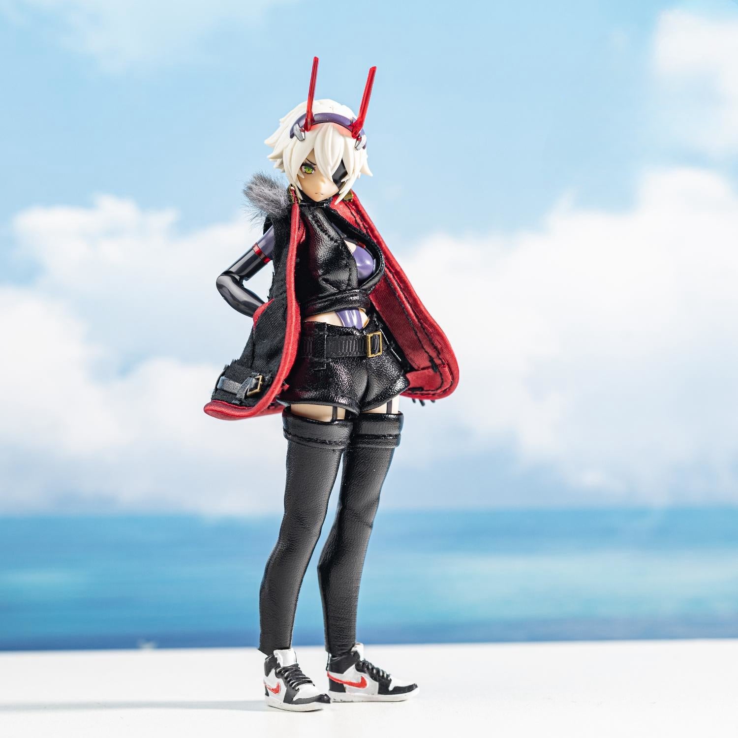 HiPlay A-001 1/12 Scale Figure Doll Clothes: Black and Red Jacket for 6-Inch Collectible Action Figure