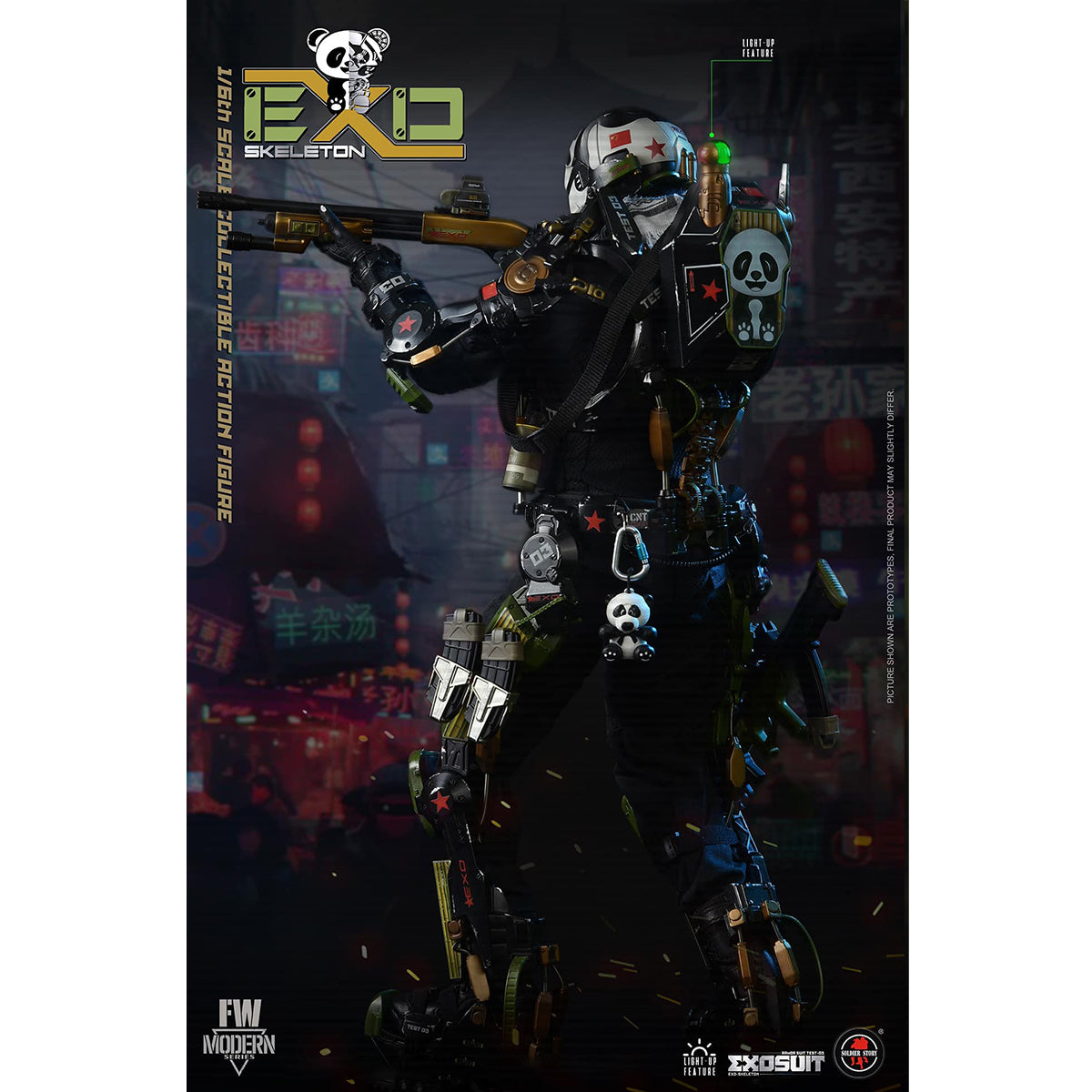 SOLDIER STORY EXO-Skeleton Armor Suit Test-03 Panda Division Regular Edition Action Figures