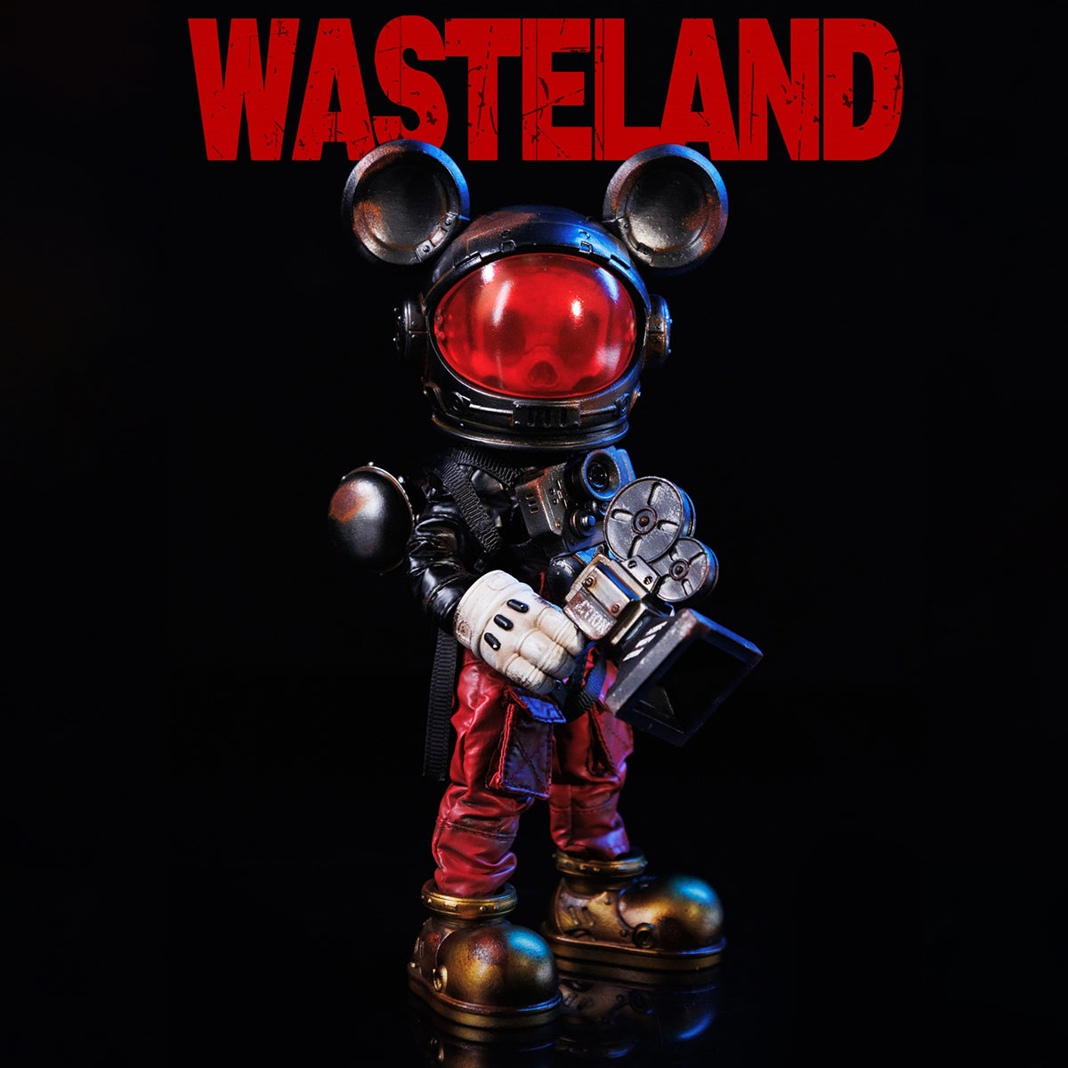 WeArtDoing Time Warrior Series Wasteland: Space Mouse Crimson Red Action Figure