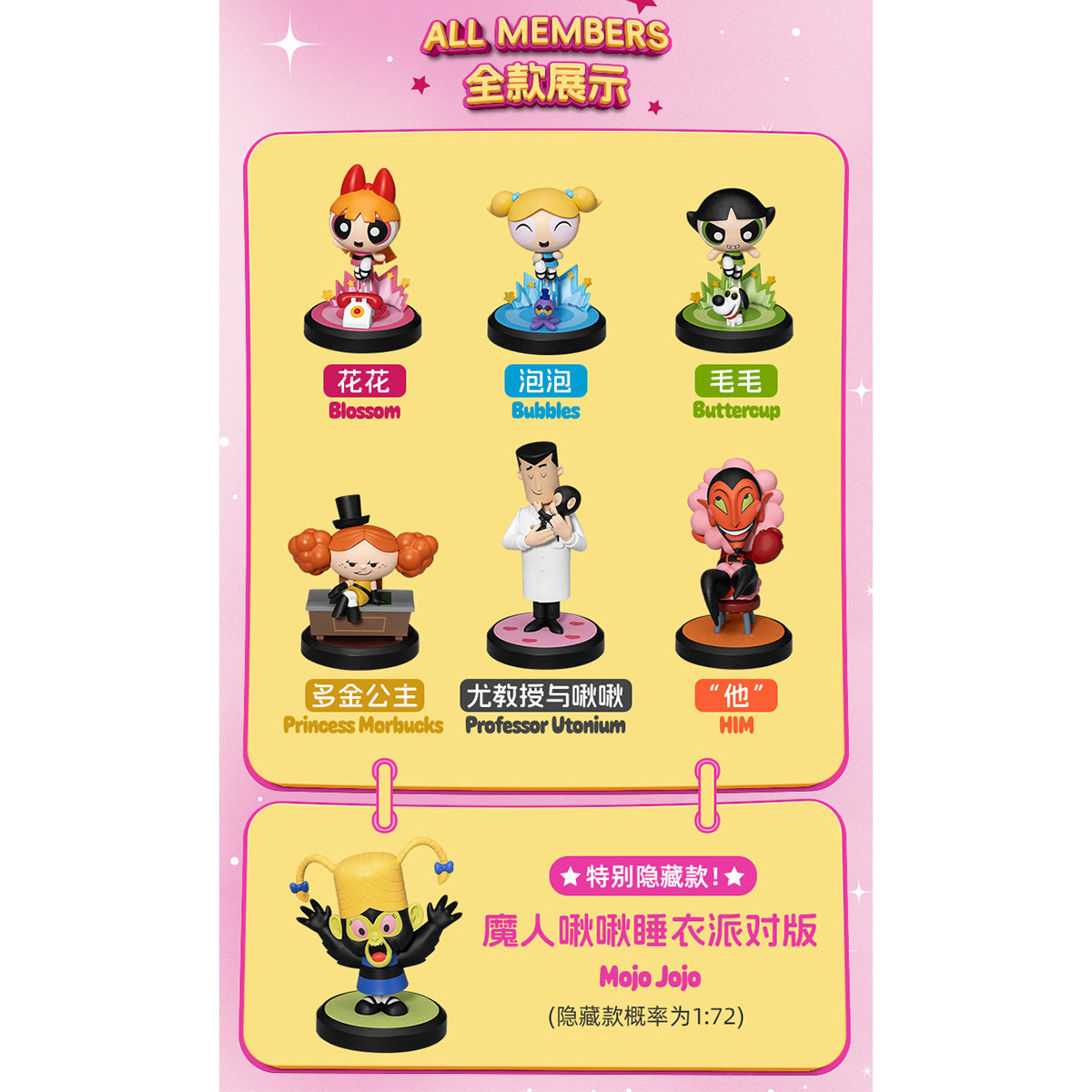Beast Kingdom MEA-088 The Powerpuff Girls Blind Box (Full Set 6)