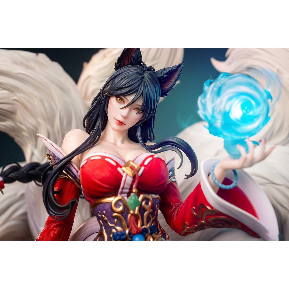 JIMEI PALACE League of Legends - Nine-Tailed Fox Ahri Art Statue
