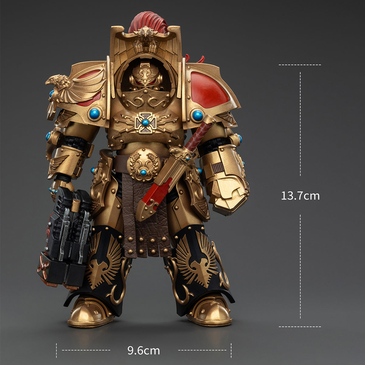 JOYTOY Warhammer The Horus Heresy Legio Custodes Aquilon Terminator Squad Aquilon with twin-linked Adrathic Destructor Action Figures