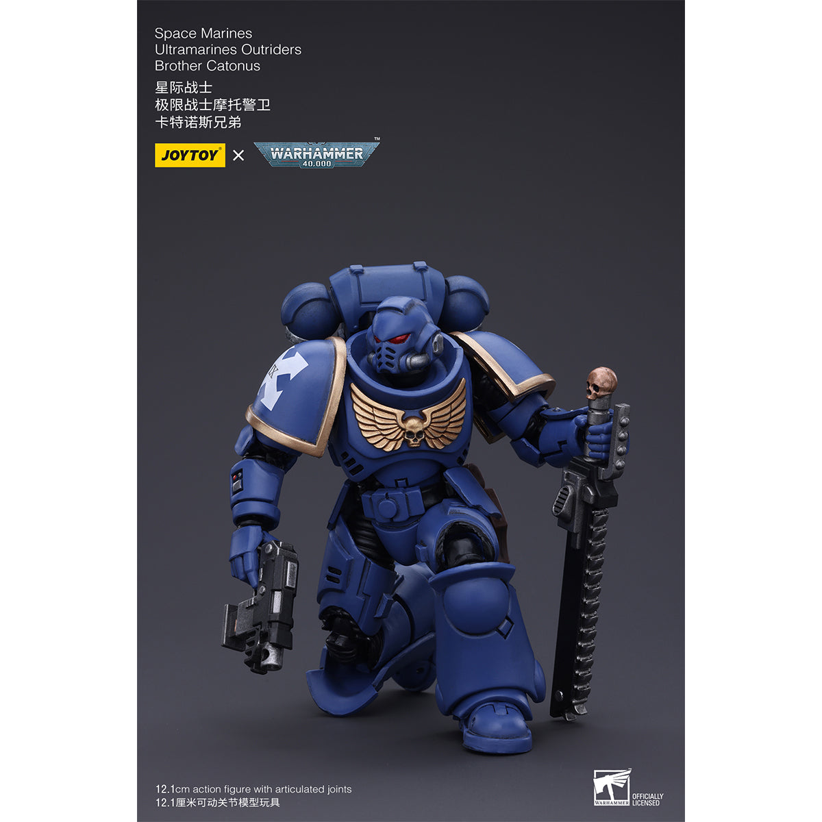 JOYTOY Space Marines Ultramarines Outriders Brother Catonus Black Templars Outriders Brother Valtus 1/18 Scale Action Figure