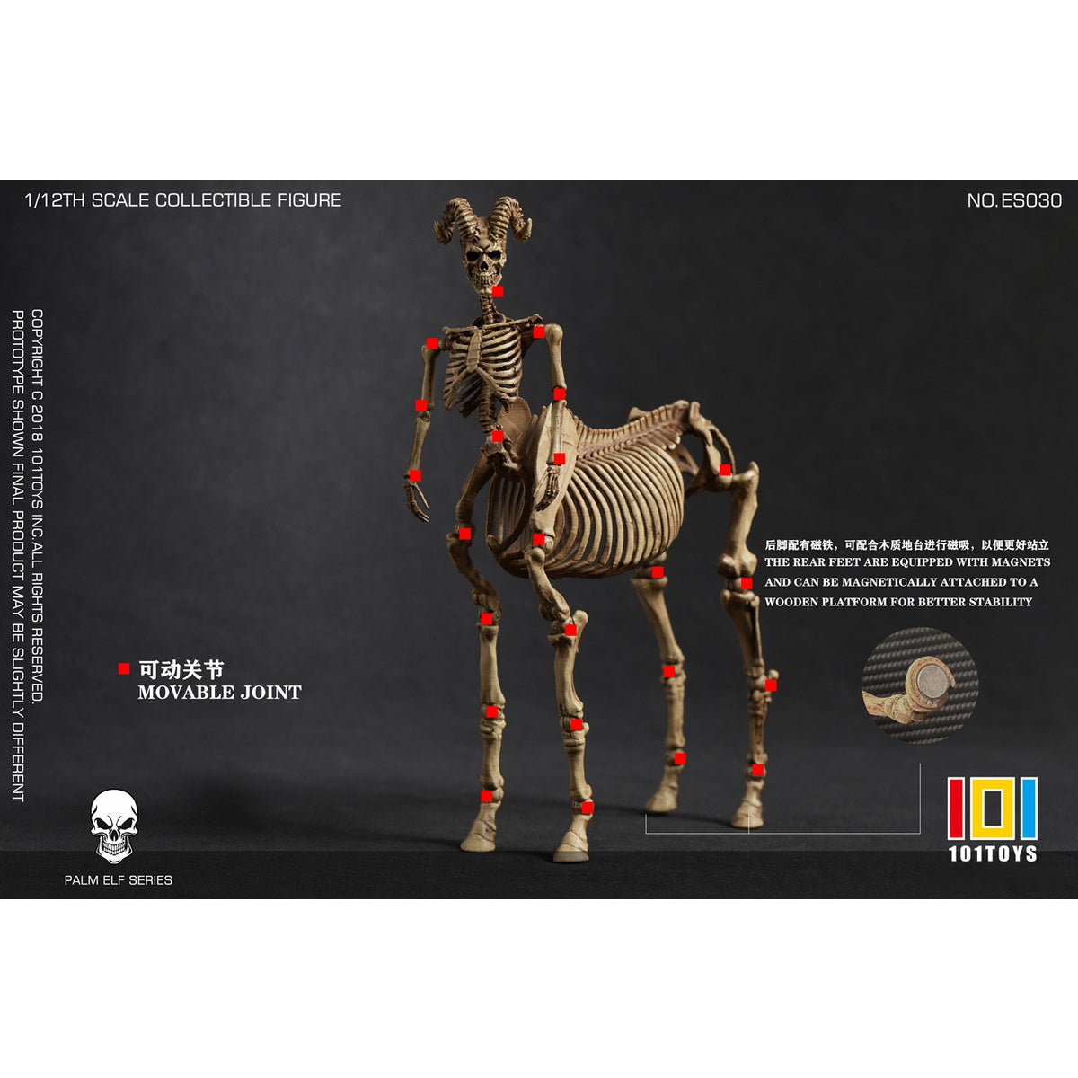 101TOYS PALM ELF SERIES Skeleton Movable Unicorn & Horse & Centaur Three Person Set 1/12 Scale Action Figure