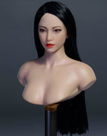 YMTOYS Asian Female Head Sculpt Huali (YMT102D) Realistic Beauty Headplay with Rooted Hair 1/6 Scale fit Action Figure