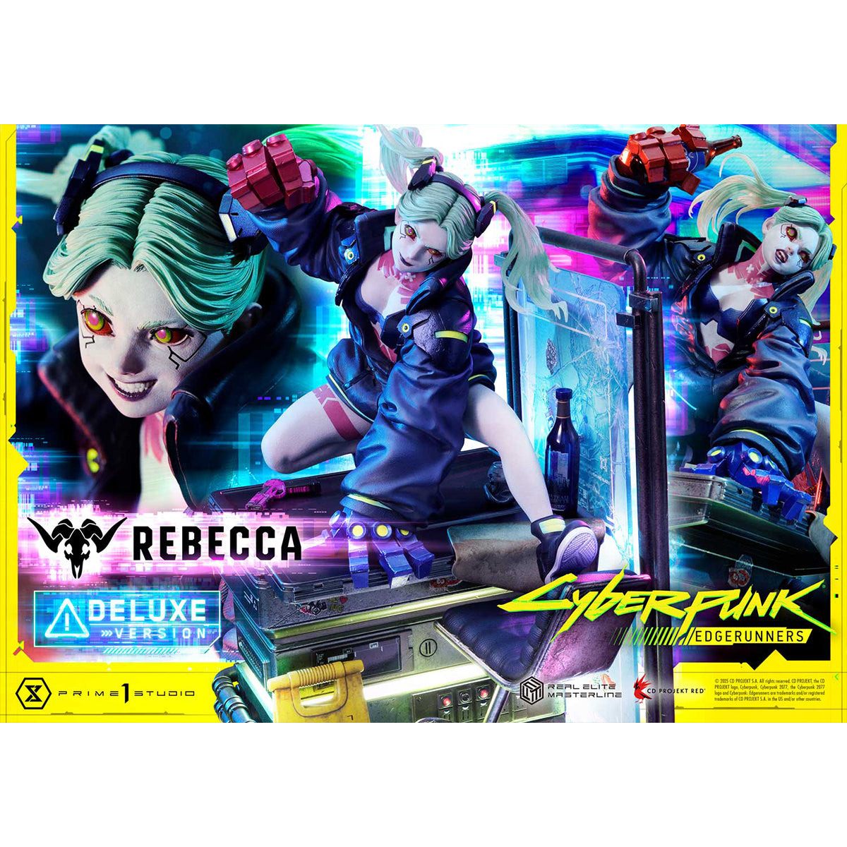 Prime 1 Statue, Cyberpunk Edgerunners Rebecca, 1/4 Art Anime Statue