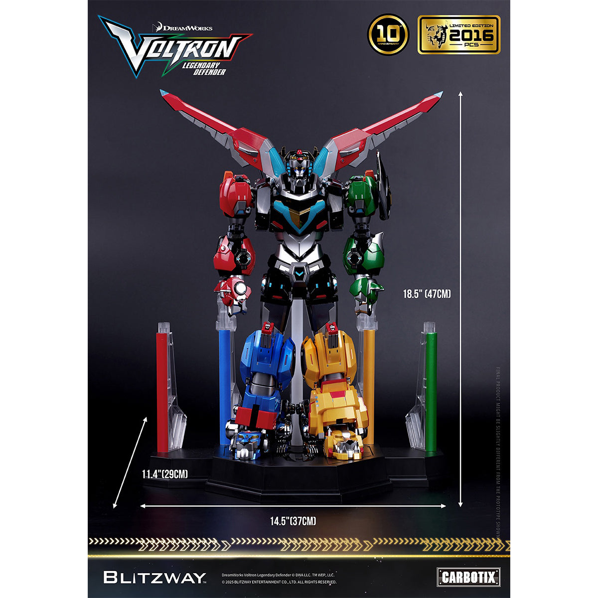 Blitzway CARBOTIX Series Voltron: Legendary Defender Special Limited Edition Action Figure