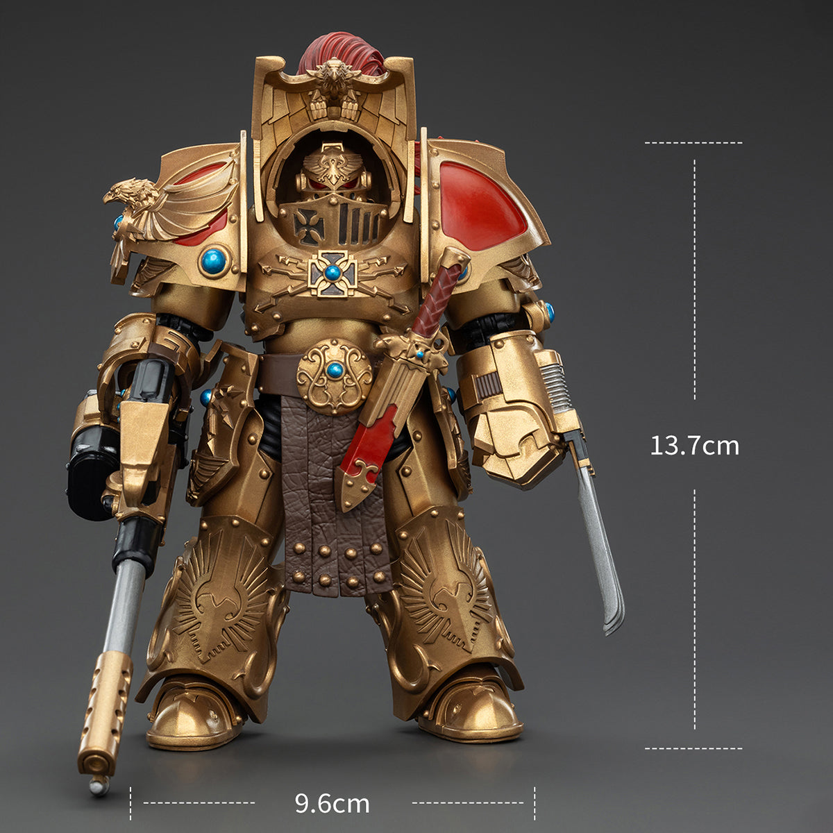 JOYTOY Warhammer La Herejía de Horus Legio Custodes Aquilon Terminator Squad Aquilon con figuras de acción Infernus Firepike
