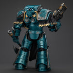 Figuras de acción JOYTOY Warhammer La Herejía de Horus: Legión Alfa, Terminator Lernaean con Cargador Volkite
