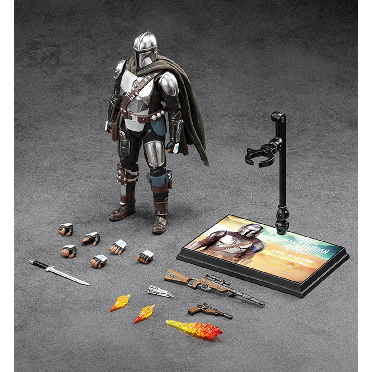 ZD Toys Star Wars 1966-09 The Mandalorian Din Djarin 1/10 Scale Action Figure Set
