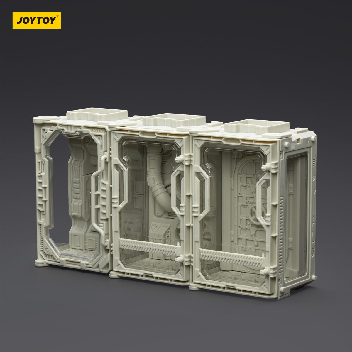 JOYTOY Individual Soldier Hangar Display Case Surge Yellow Ash Yellow Armor White 1/25 Scale Fit JOYTOY Series Action Figure