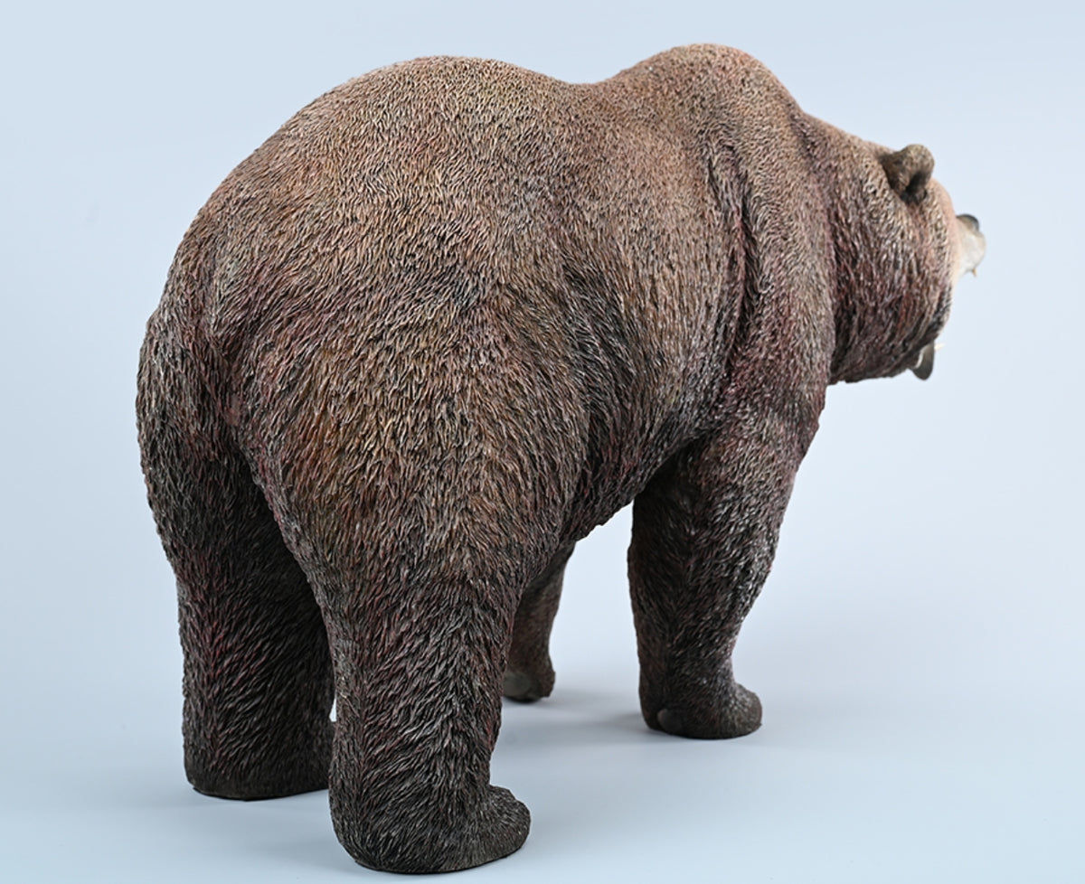 JXK Collectible Bear Figure: Brown Bear 2.0, Expertly Hand-Painted, Lifelike, Safe Resin Miniature Animal Figurine