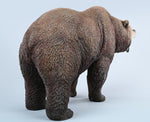 JXK Collectible Bear Figure: Brown Bear 2.0, Expertly Hand-Painted, Lifelike, Safe Resin Miniature Animal Figurine