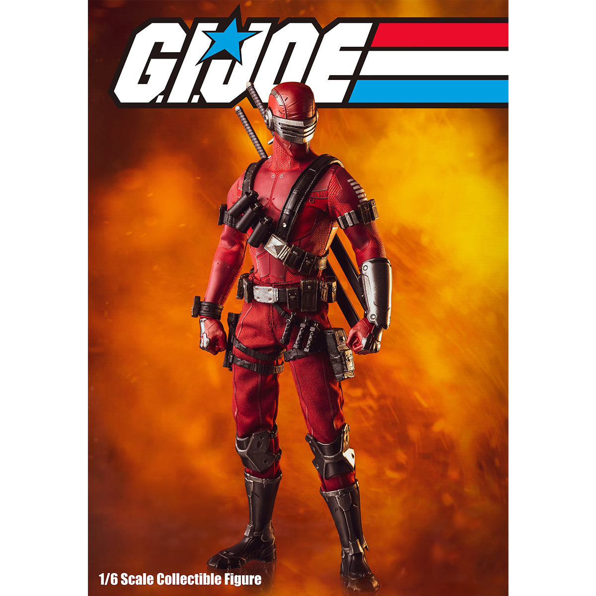 Figuras de acción Threezero GIJoe Snake Eyes Deadgame Red Edición Especial