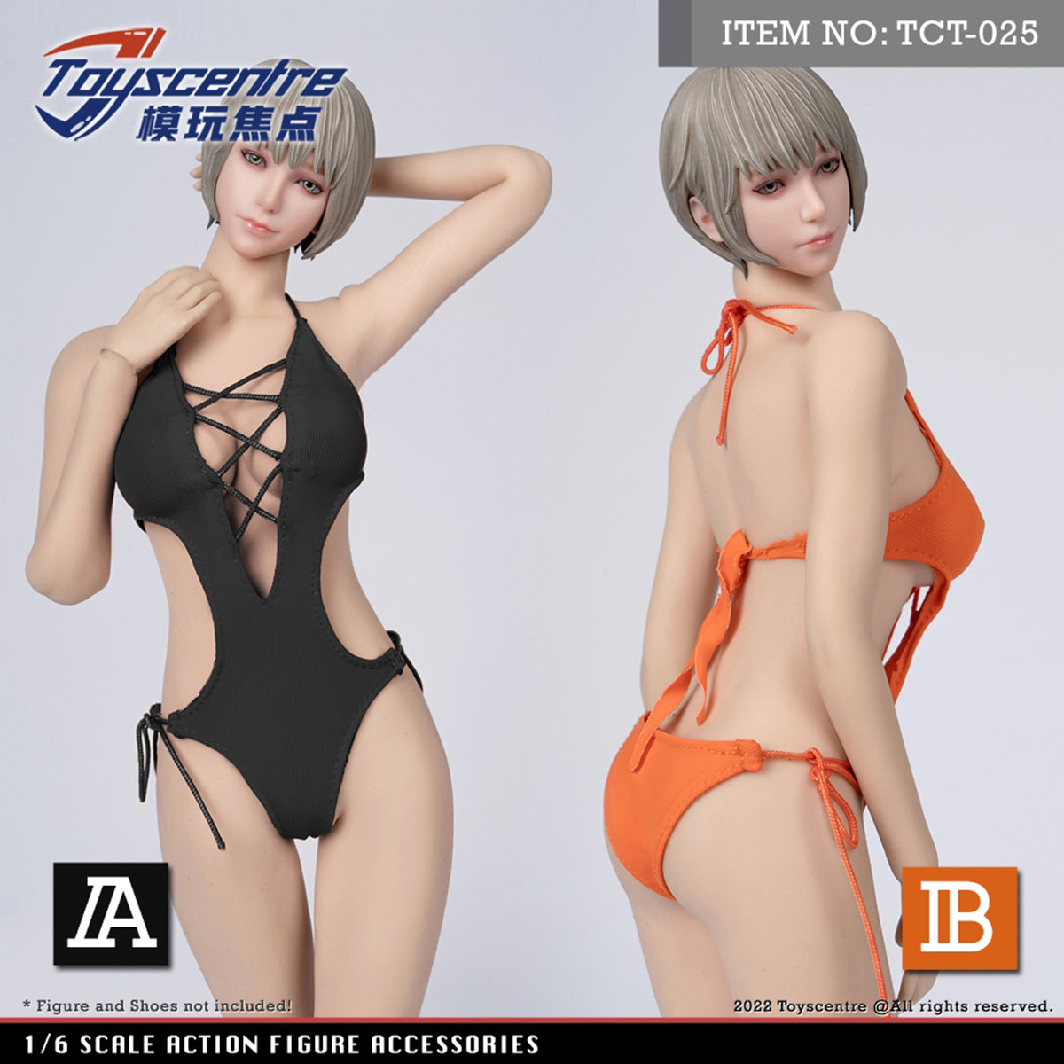 Toyscentre, Female Bodysuit Jumpsuit, Doll Clothes Accessory for 12-inches Action Figurine