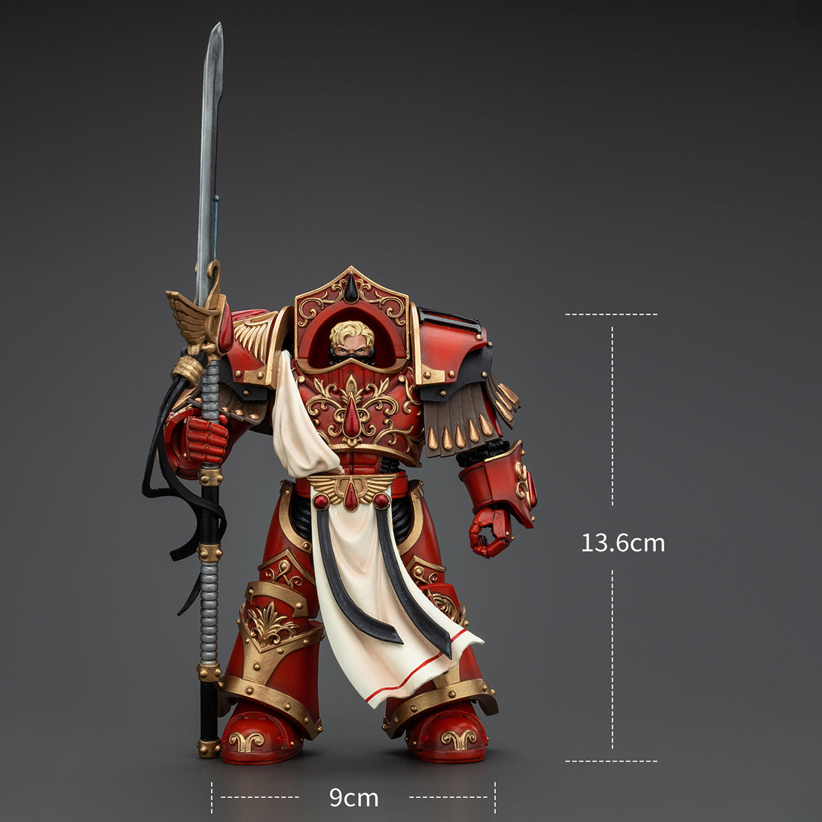 Figurine articulée Crimson Exemplar de l'escouade des Crimson Paladins de Blood Angels de Warhammer The Horus Heresy de JOYTOY