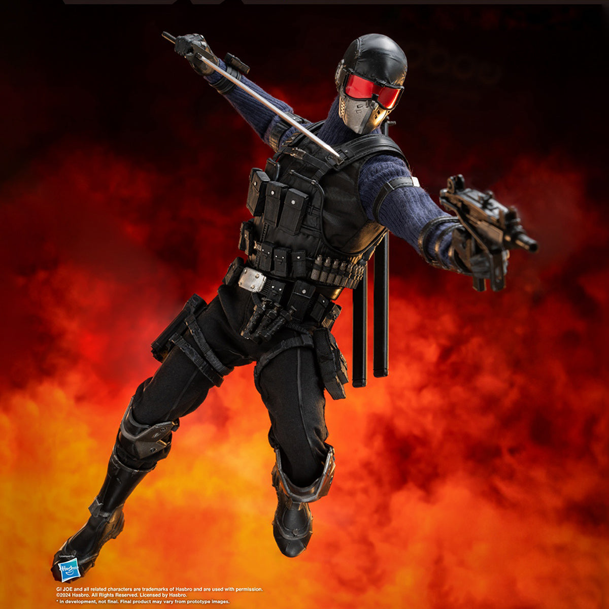 HiPlay Threezero: G.I. Joe Figzero Commando Snake Eyes,  Action Figurine