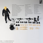 Mirrfig Lean Male Body Deluxe Edition MF002 Pale & Yellow Skin Tone 1/12 Scale Action Figure Base Body