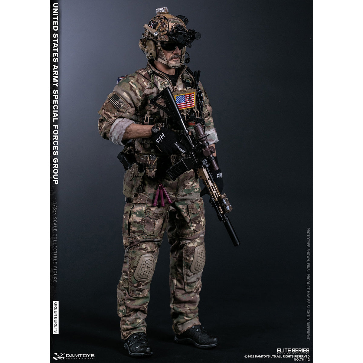 DAMTOYS NO.78112 UNITED STATES ARMY SPECIAL FORCES GROUP (Green Berets) 1/6 Scale Action Figure