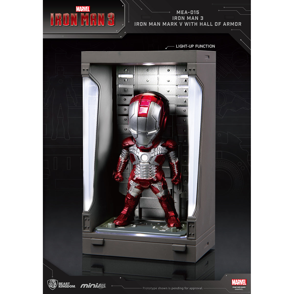 Beast Kingdom MEA-015 Iron Man 3 /Iron Man Mark with Hall of Armor Blind Box
