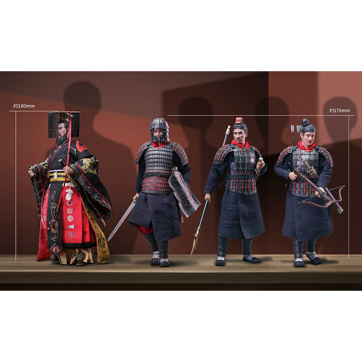 303TOYS, Huaxia In The Palm - The Qin Empire, The Eternal First Emperor/Halberdier/Crossbowman/Swordsman Deluxe Single Figure Edition & Ultimate Deluxe Set Action Figures