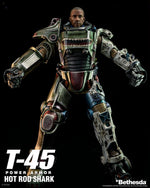 Figurine articulée Threezero Fallout T-45 Hot Rod Shark avec armure assistée