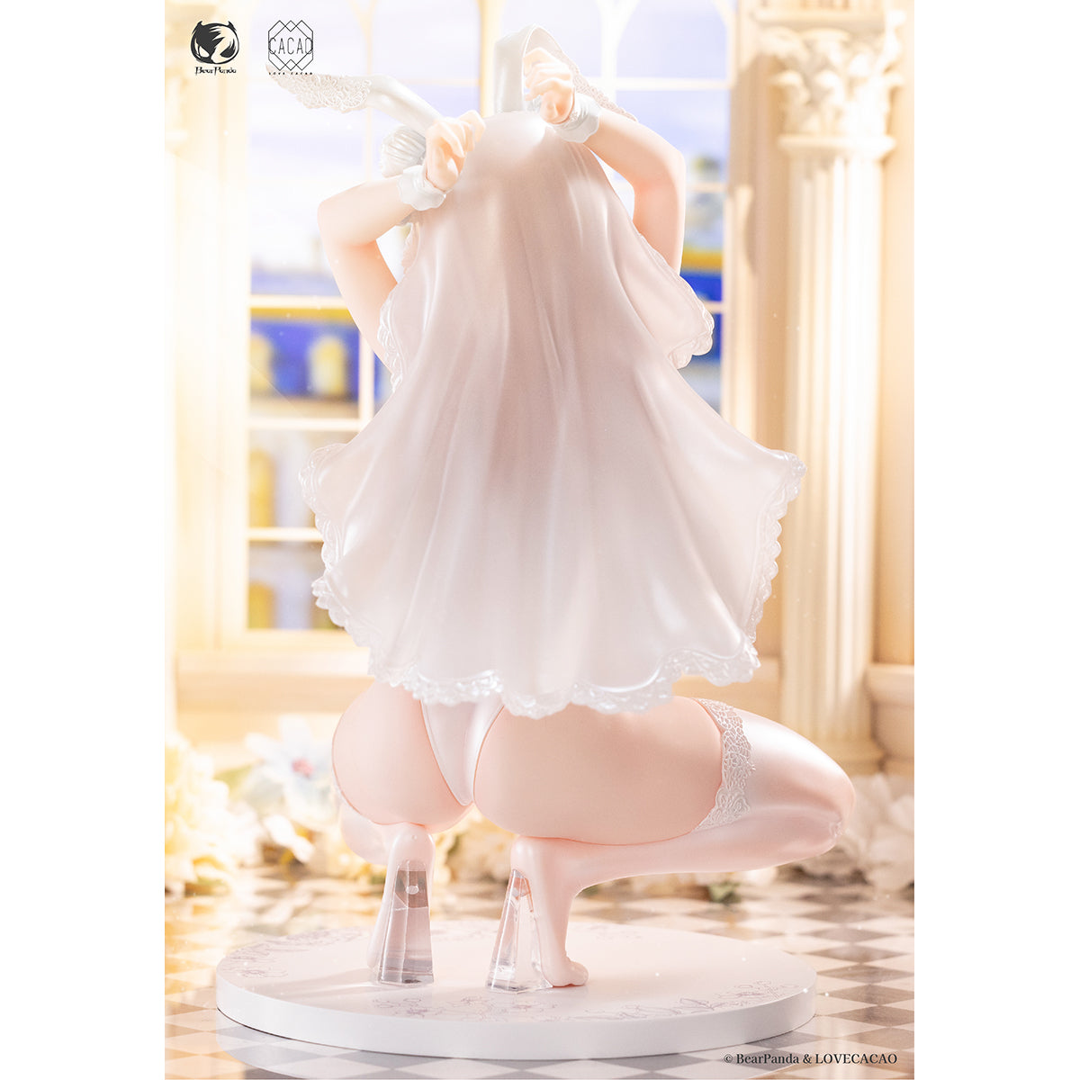 BearPanda × LOVECACAO Blossom Bunny 1/4 Scale Art Anime Statue