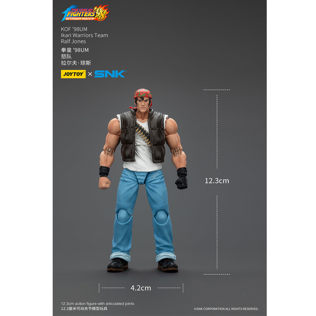 JOYTOY, SNK KOF'98UM Ikari Warriors Team, Clark Still/Ralf Jones/Leona