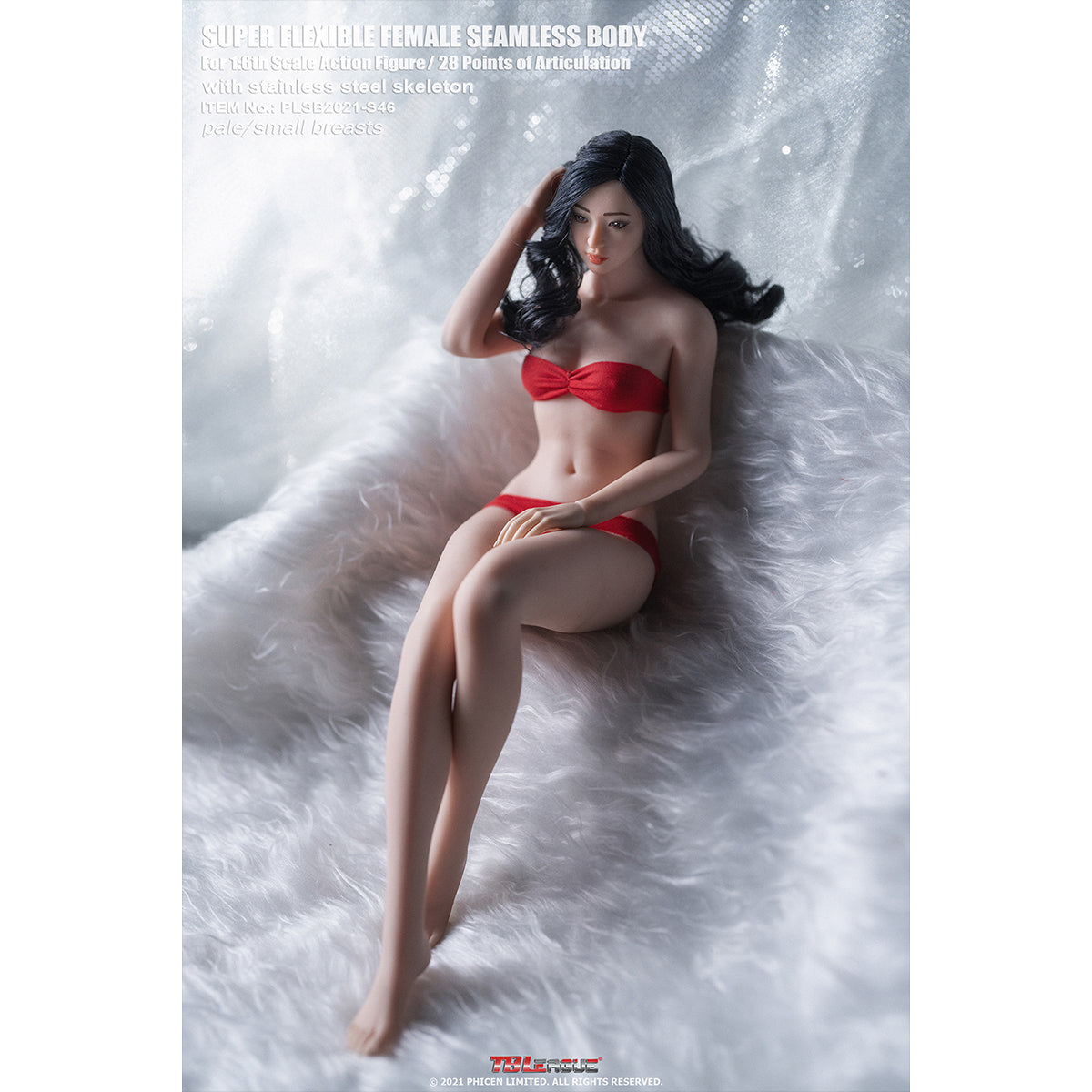 TBLeague Seamless Female Small Bust Proportional Body S46 S47 Detachable Feet and Headless 1/6 Scale Action Figure Body