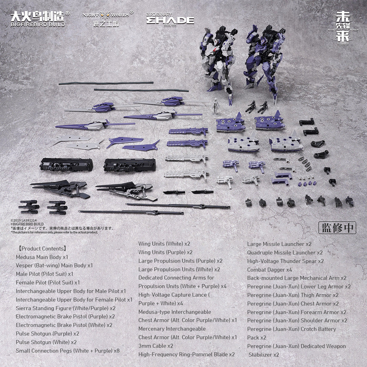 BigFirebird Wegbereiter Von Morgen ND-02 Medusa MK-2 & Fuyi 1/60 Scale Plastic Assembly Model Kit