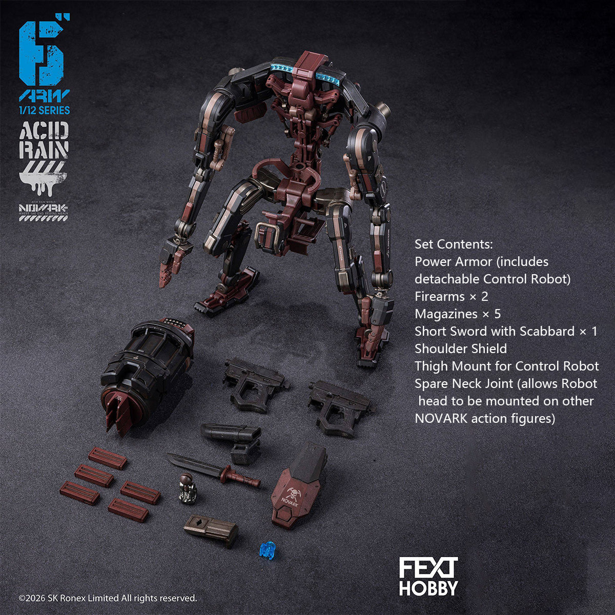 FEXT HOBBY Acid Rain World NOVARK Lantern Apetrix AT-5l Red & Marine Apetrix AT-5m Green 1/12 Scale Action Figure Power Armor