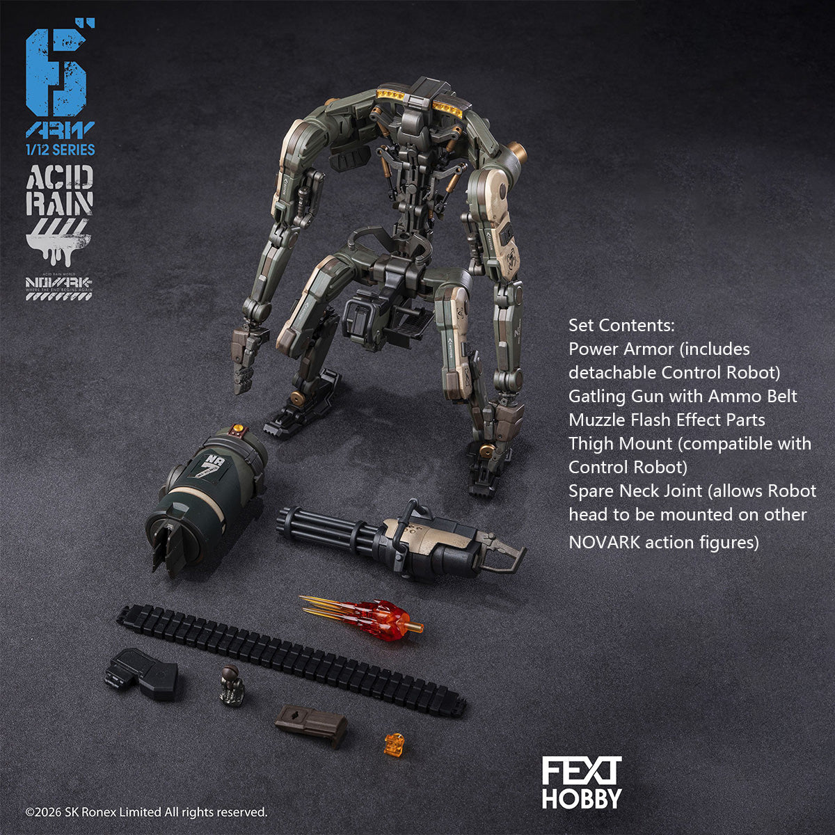 FEXT HOBBY Acid Rain World NOVARK Lantern Apetrix AT-5l Red & Marine Apetrix AT-5m Green 1/12 Scale Action Figure Power Armor