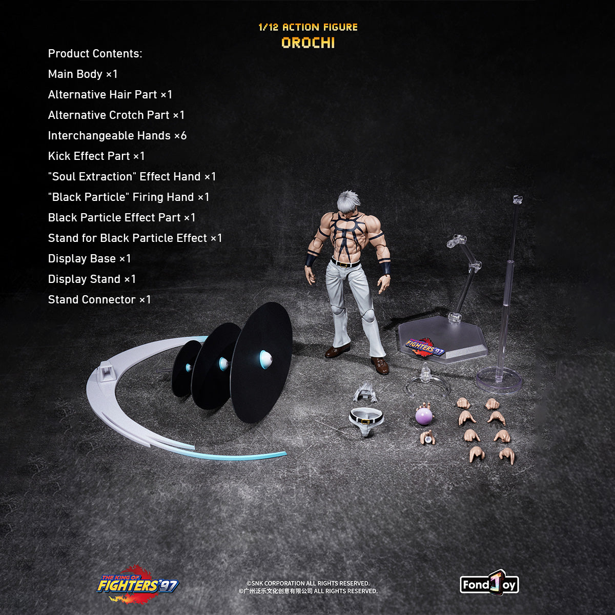Fondjoy The King of Fighters '97 Orochi (FL13-1) 1/12 Scale Action Figure Collectible with Accessories and Effects
