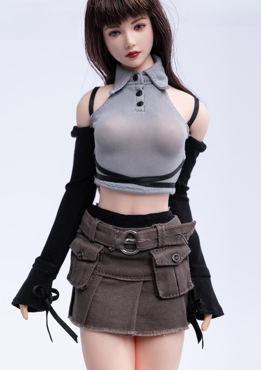 HiPlay 1/6 Scale Figure Doll Clothes: T-Shirt Suit Skirt for 12-inch Collectible Action Figure TCT-033A