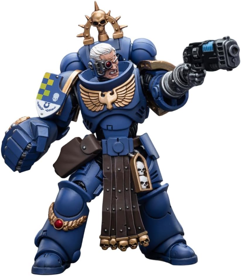 HiPlay JoyToy Warhammer 40K Collectible Figure: Ultramarines Lieutenant with Power Fist 1:18 Scale Action Figures (Ultramarines Lieutenant with Power Fist)