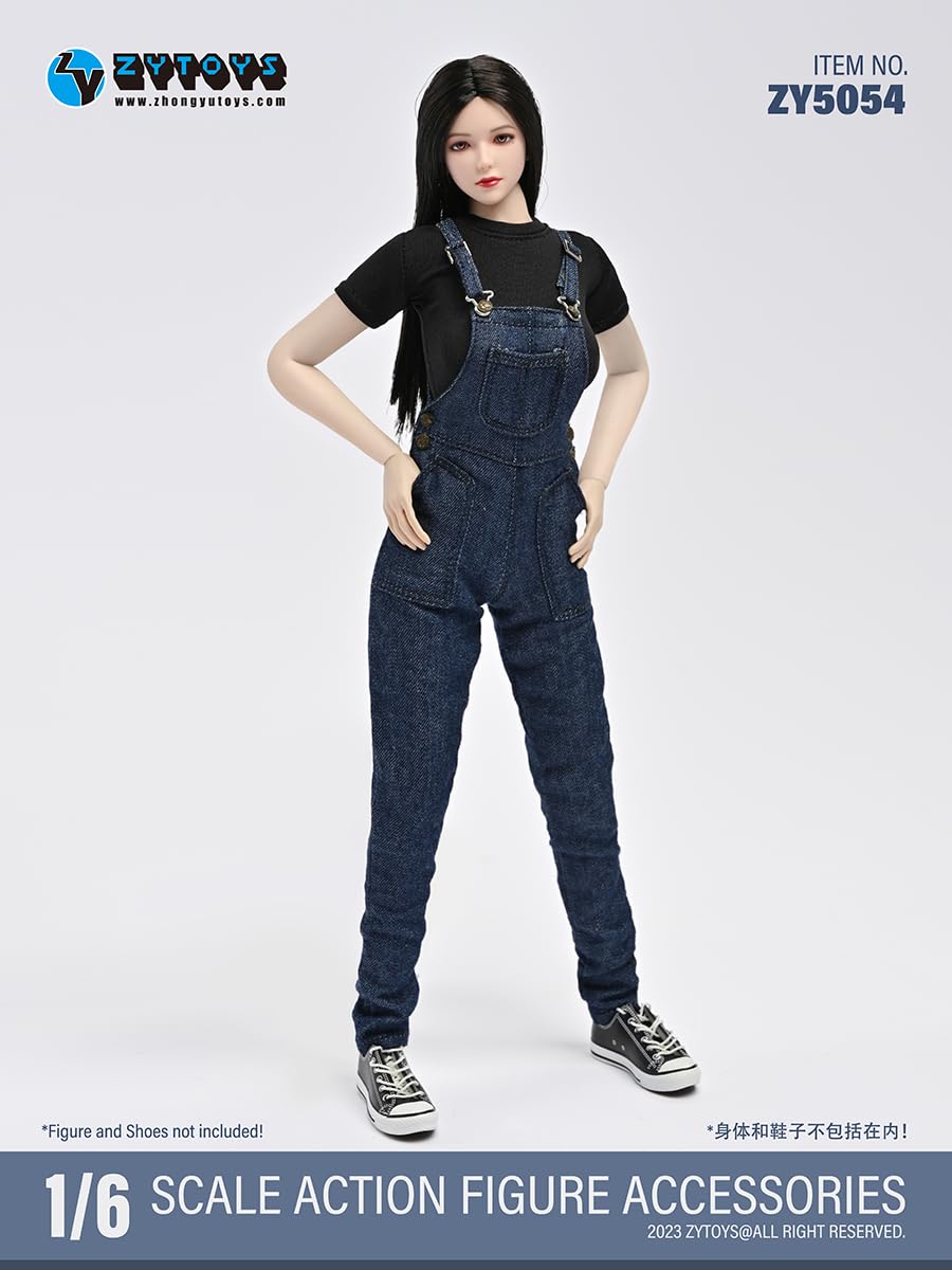 HiPlay 1/6 Scale Figure Doll Clothes: T-Shirt Denim Skirt Suit for 12-inch Collectible Action Figure