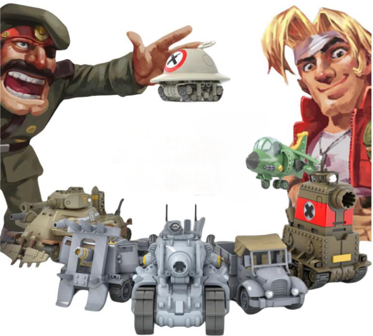 HiPlay Plastic Model Kits: Metal Slug X: Tank, Mecha Anime Style Collectible Action Figures