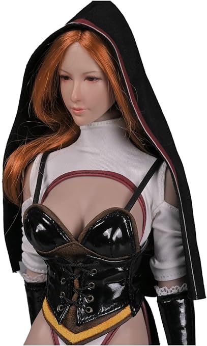 HiPlay 1/6 Scale Female Figure Doll Clothes: Black Church Unconstrained Sister Set for 12-Inch Collectible Action Figure SA002 (D)