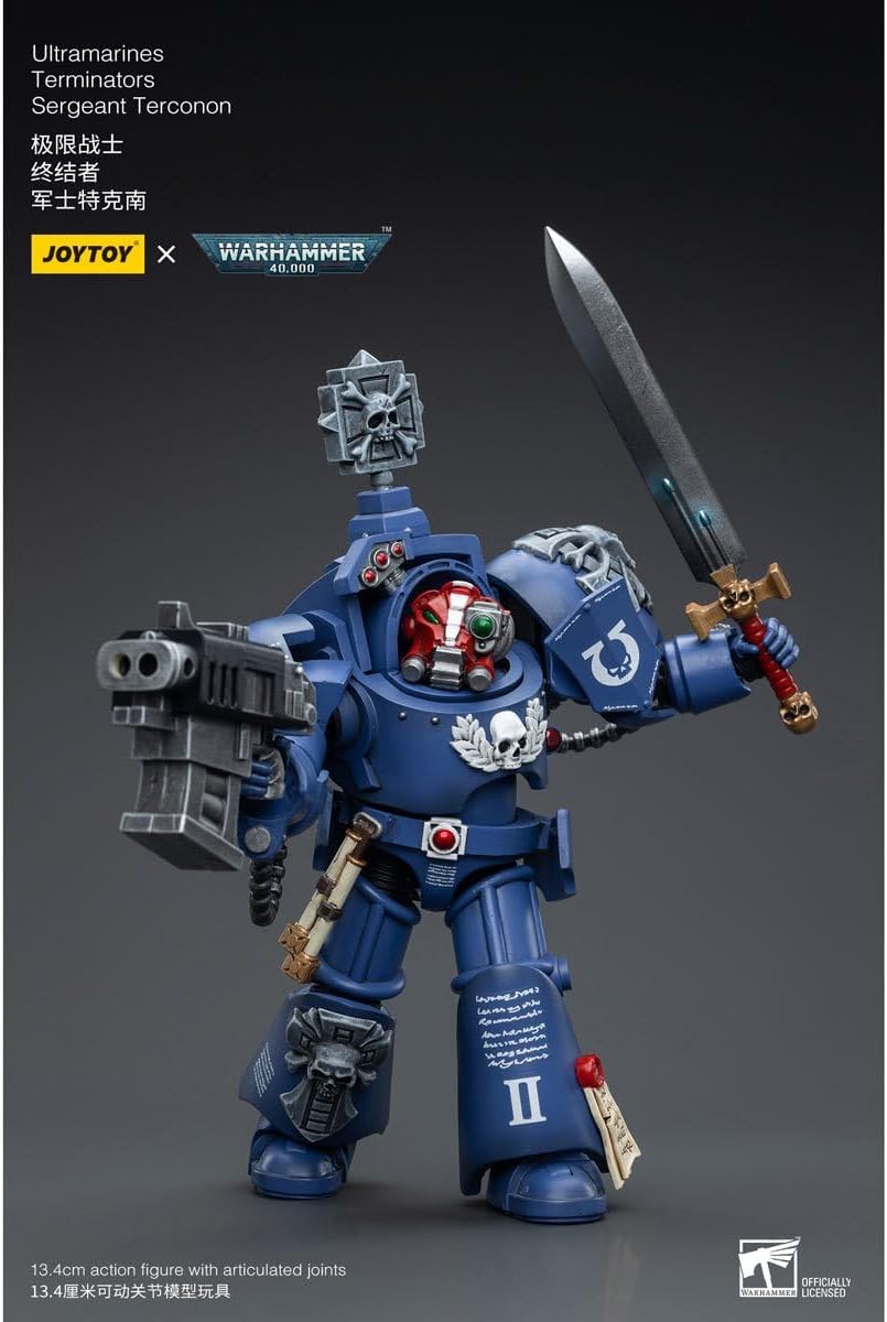 HiPlay JoyToy Warhammer 40K Ultramarines Terminators Sergeant Terconon 1:18 Scale Collectible Action Figure