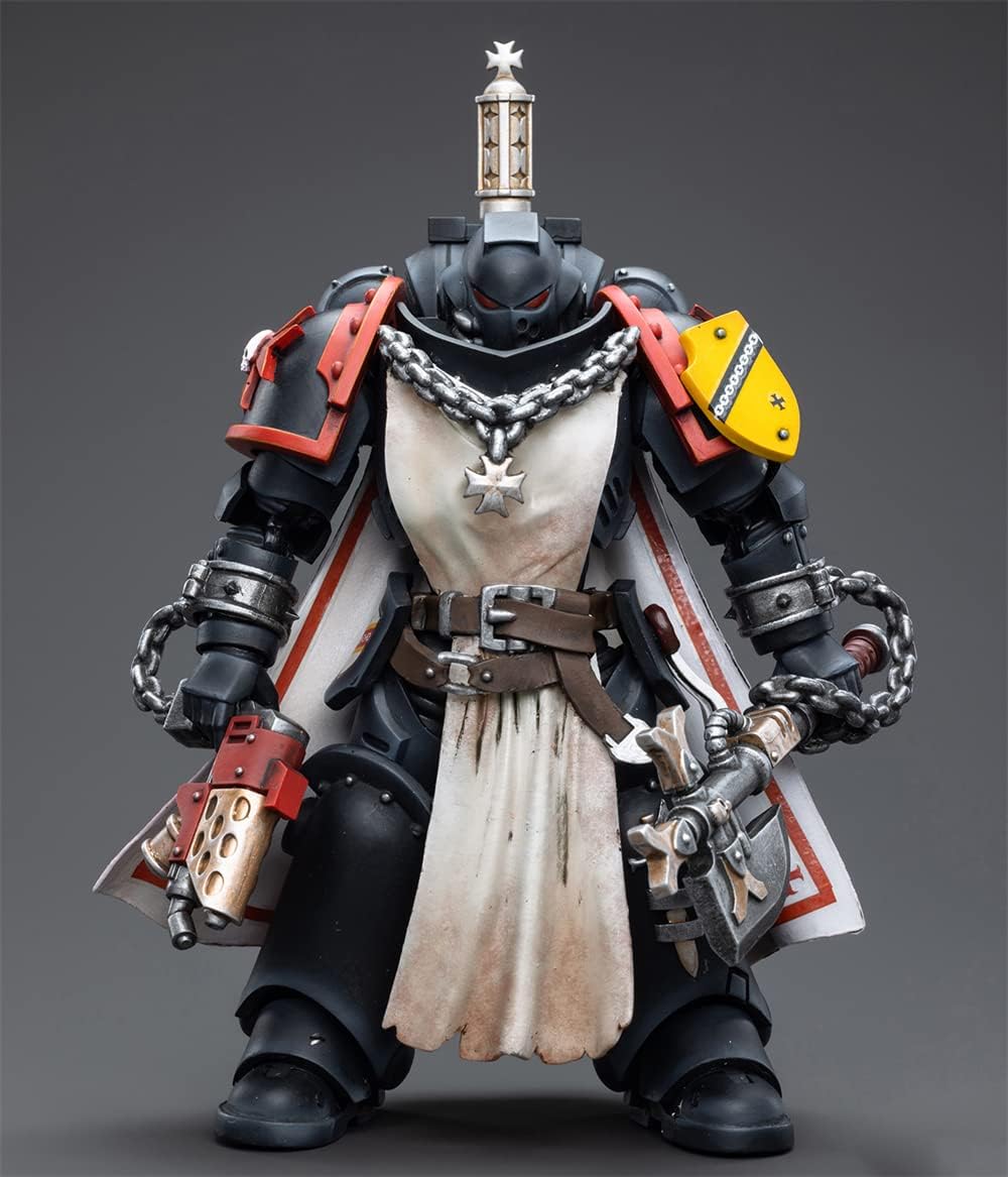 HiPlay JoyToy ¡Á Warhammer 40K Officially Licensed 1/18 Scale Action Figures Full Set Series Black Templars & Necrons (Black Templars, Granbertus)