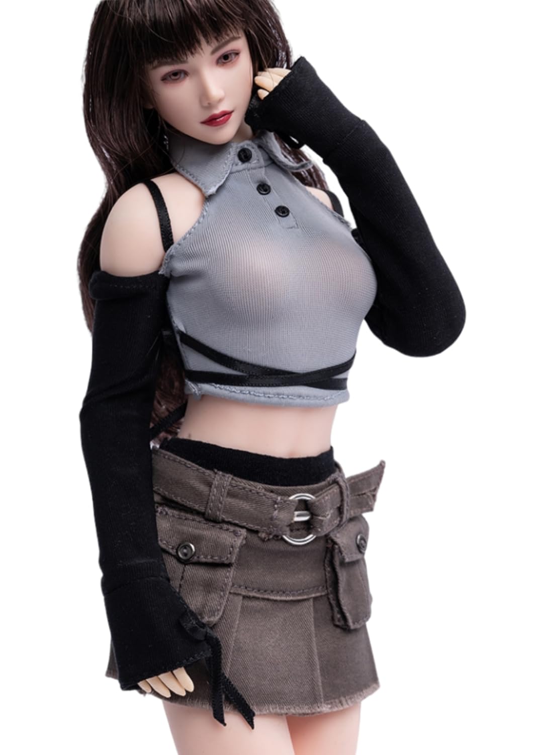 HiPlay 1/6 Scale Figure Doll Clothes: T-Shirt Suit Skirt for 12-inch Collectible Action Figure TCT-033A