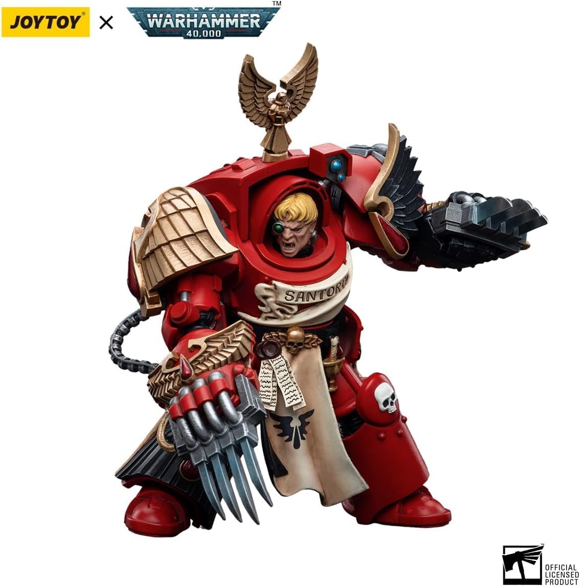 HiPlay JoyToy ¡Á Warhammer 40K Officially Licensed 1/18 Scale Science Fiction Action Figures Full Set Series (Sergeant Santoro, Blood Angels)