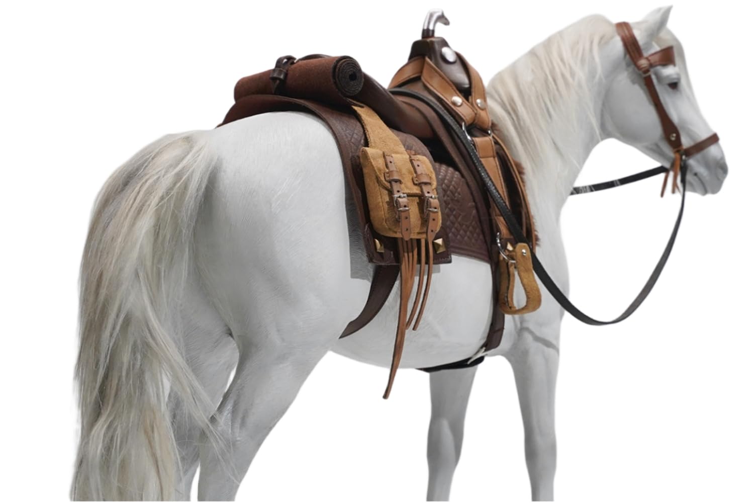 HiPlay JXK Collectible Horse Figure: Horse, Expertly Hand-Painted, Lifelike, Safe Resin, 1:6 Scale Miniature Animal Figurine JXK175